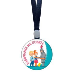 Przypinka lub Medal Pasowanie na Ucznia P39 - Medal z tasiemką