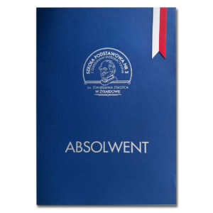 Teczka ozdobna z nazwą i logo szkoły