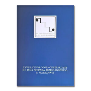 Teczka szkolna na świadectwo z nazwą logo zdjęciem szkoły