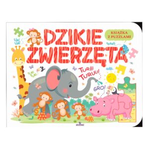 Książka edukacyjna z puzzlami. Dzikie zwierzęta